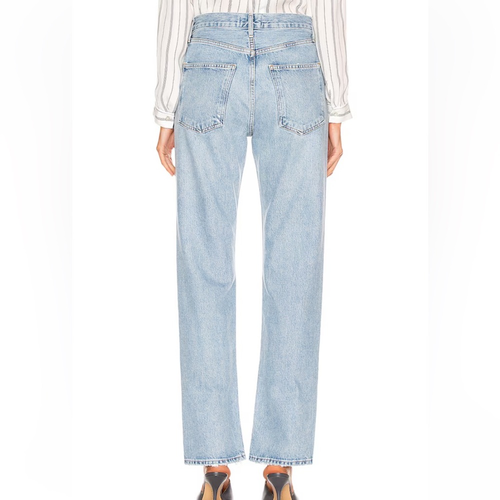 Agolde Lana Straight Legs Jeans Button Fly in Riptide Size 24 - Picture 3 of 16